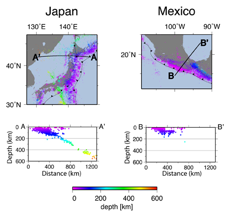 Earthquake depths