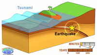 Animation of subduction zone seismic cycle