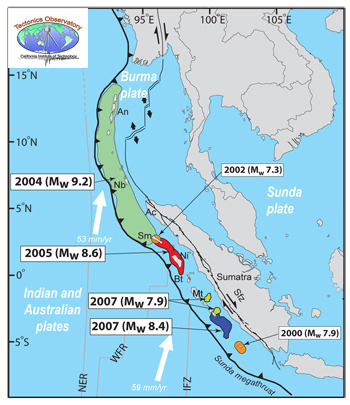 map indian ocean tsunami 2004