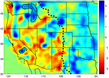 Anomalies underlying Western US